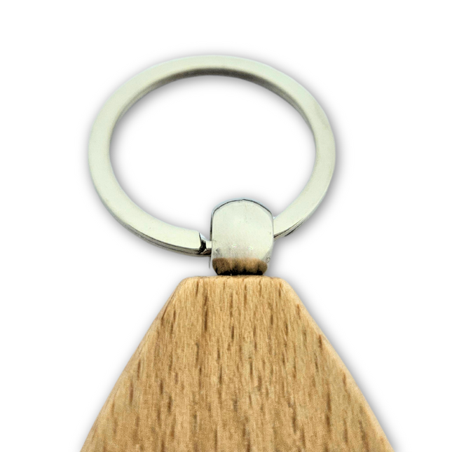 Llavero de madera gota personalizable 58x36 mm - Por unidad