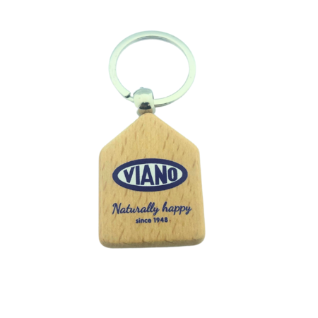 Llavero de madera forma de casa personalizable 35x45 mm - Por unidad