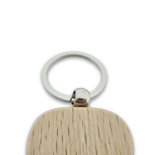 Llavero de madera triangular personalizada 40x40mm - Por unidad