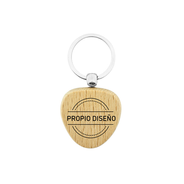 Llavero de madera triangular personalizada 40x40mm - Por unidad