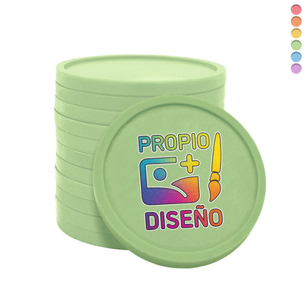 Fichas personalizadas recicladas Ø29 mm - 100 unidades