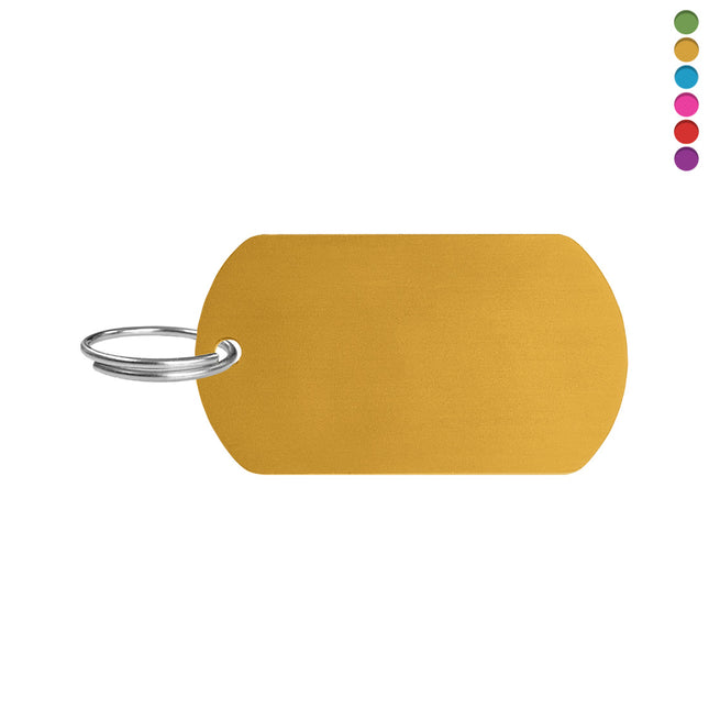 Blank aluminum key tag 50x28mm - 1 pc
