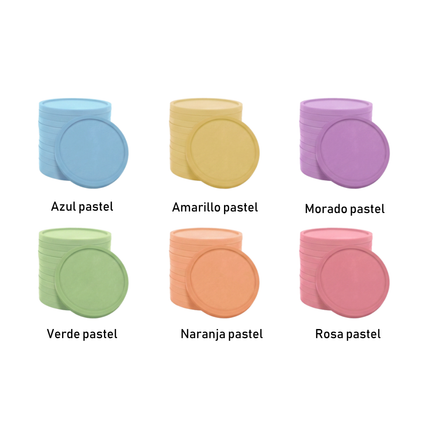 Fichas personalizadas recicladas Ø29 mm - 100 unidades
