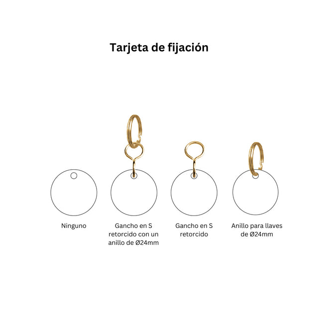 Brass key tag with text - 1 pc