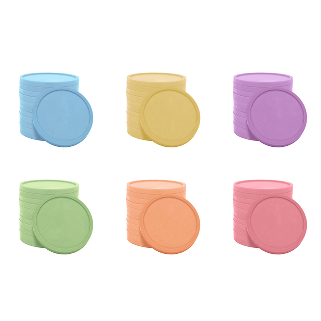 Fichas personalizadas en relieve reciclado Ø38 mm - 1000 unidades