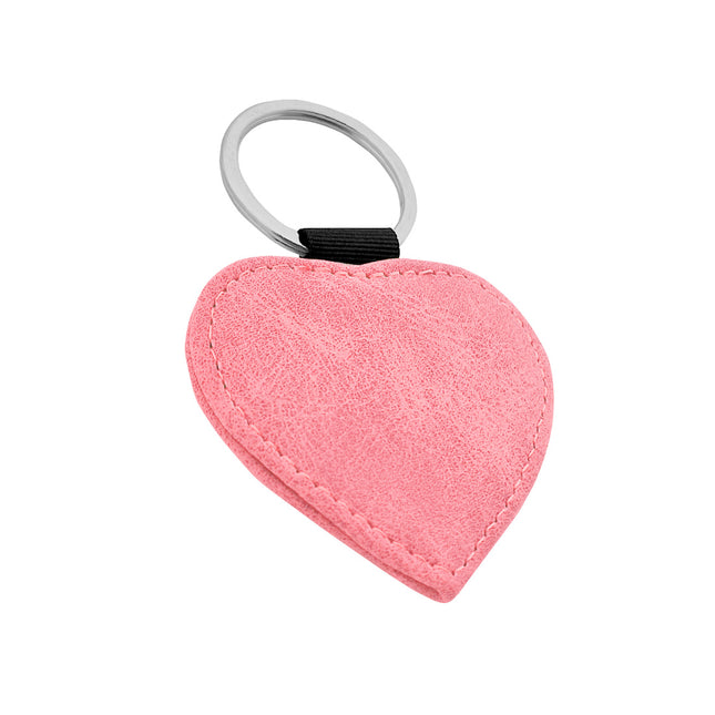 Llavero corazon de cuero 62x57mm - Por unidad