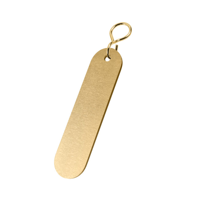 identificador de laton ovalado 28x72 mm - Por unidad