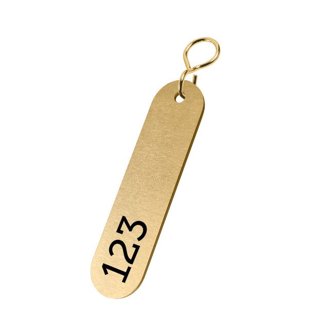 identificador de laton con numero 28x72 mm - Por unidad