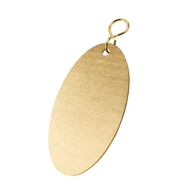 identificador de laton ovalado 45x85 mm - Por unidad