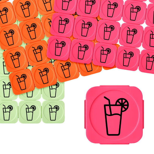 Fichas para festivales con icono de refresco - 100 unidades