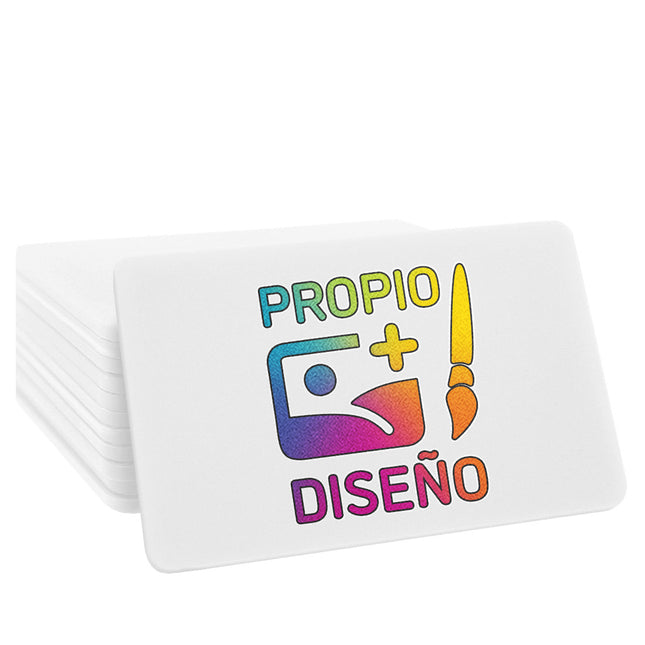 Fichas rectangulares personalizadas 64 x 42 mm - 100 unidades