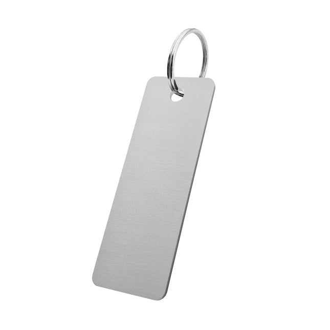 Llavero de aluminio rectangular 25x70 mm  -Por unidad
