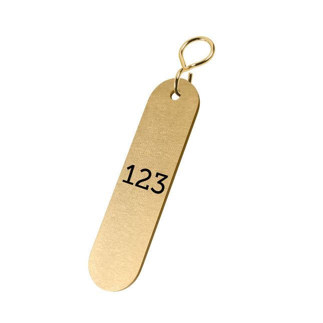 identificador de laton con numero 28x72 mm - Por unidad