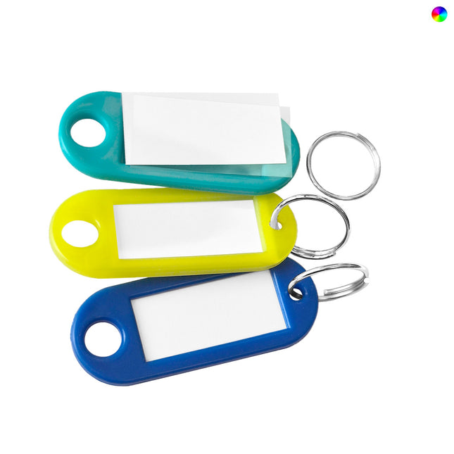 Etiquetas para llaves con anillo 55x22 mm - Mezcla 25 colores - Por 50 unidades