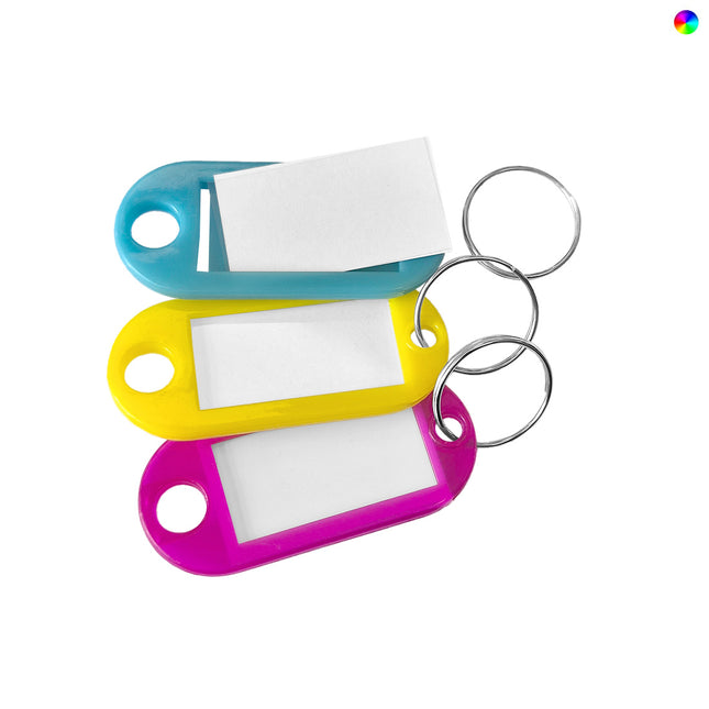 Etiquetas para llaves con anillo 55x22 mm - Mezcla de colores  - Por 100 unidades