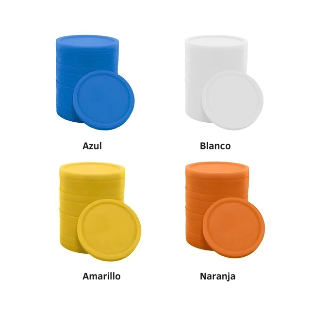 Fichas de plastico personalizadas Ø24 mm - 100 unidades